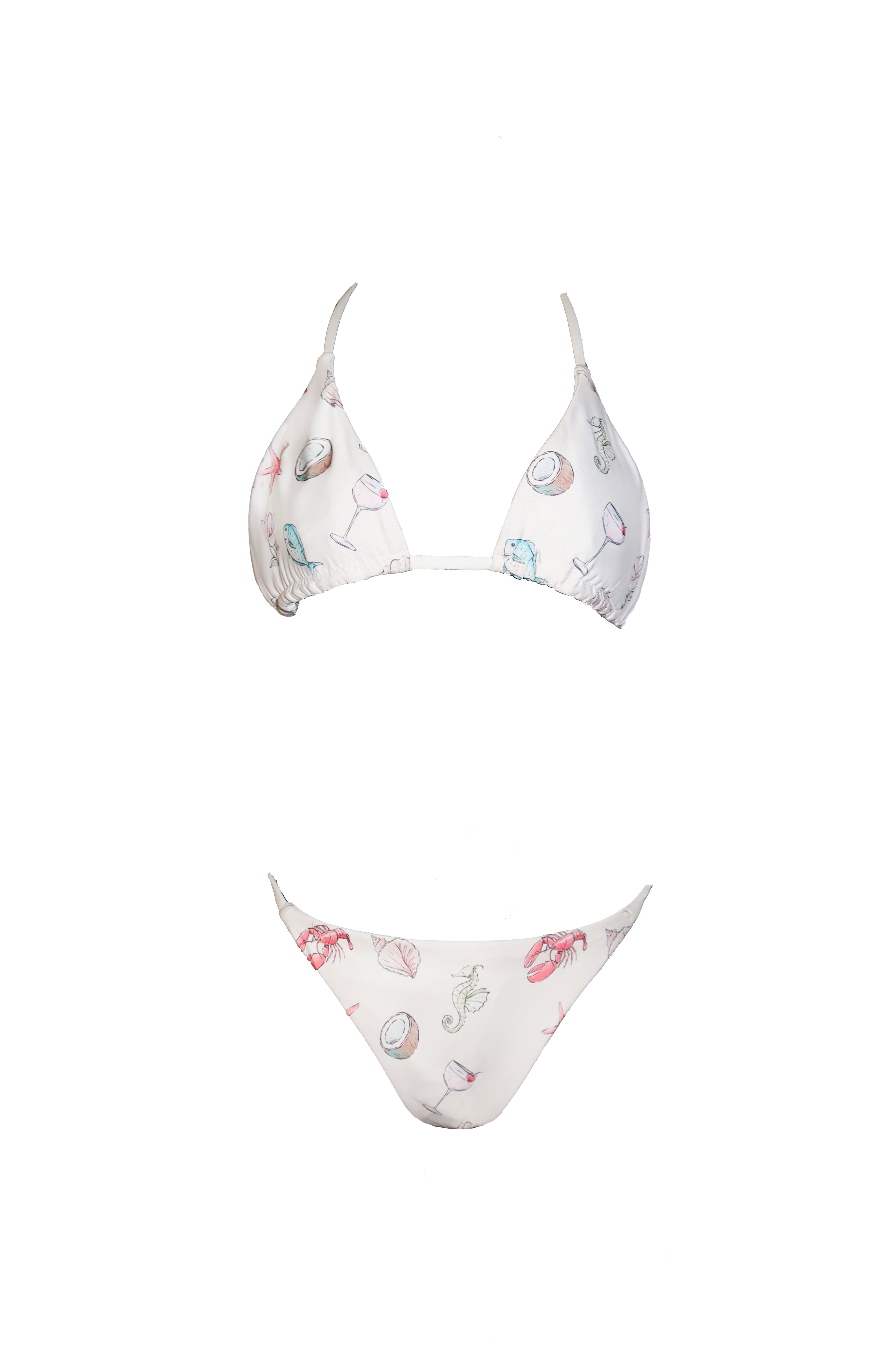 Sea Party x Reversible White Bikini Set